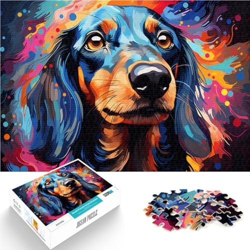 Puzzle für Erwachsene 1000 Teile Dackel das Puzzle Lernspiel für Geburtstag Weihnachten für Teenager ab 14 Jahren 50x75cm von BBVNFLIR