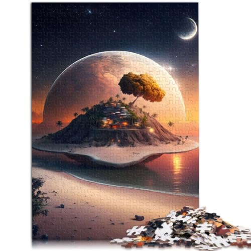 1000-teiliges Puzzle für Erwachsene Puzzle Villa auf einem schwebenden Hügel Quizspiel ganze Familie für 14-Jährige 50x75cm von BBVNFLIR