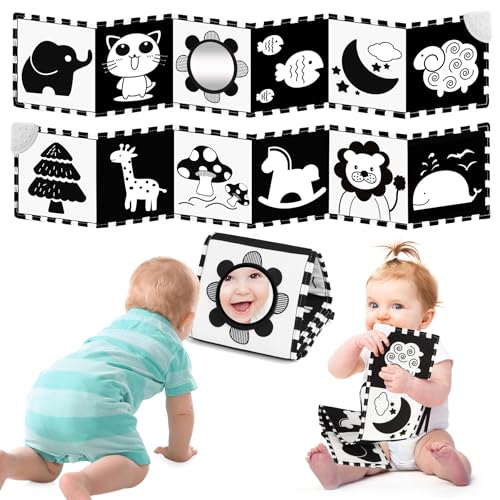 Black & White Babybuch Kontrastbuch Baby-Bilderbuch-Stoffbücher- Kontrast Baby Spielzeug 0 3 6 9 12 Monate,Neugeboren Babygeschenk Black & White Babybuch Kontrastbuch Baby-Bilderbuch-Stoffbücher- Kontrast Baby Spielzeug 0 3 6 9 12 Monate,Neugeboren Babygeschenk von BBWOO