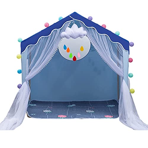 BBZY Kinderzelte, verbessertes großes Spielzelt, längerer Vorhang mit buntem Zubehör, Dekoration, 140 x 135,9 x 99,8 cm (Farbe: B) von BBZY