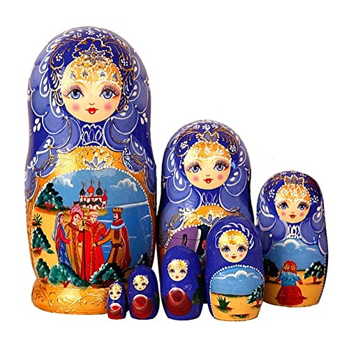 BBZY Matroschka Souvenir Hausdekoration Kollektion Nistpuppe Holz und Handbemalt Russische Holzpuppe Stapelpuppe von BBZY