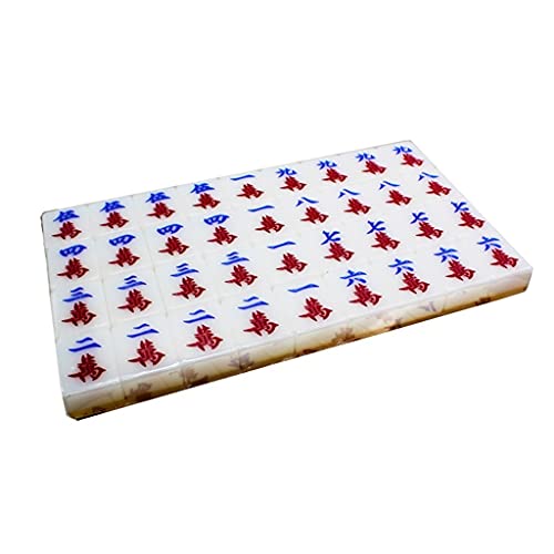 FCBF Klassische chinesische Mahjong Standardgröße, Melamin-Fliesen mit Koffer, tragbar, professionell, komplettes Mahjong-Spielset (Größe: 5,5 Zoll) von BBZY