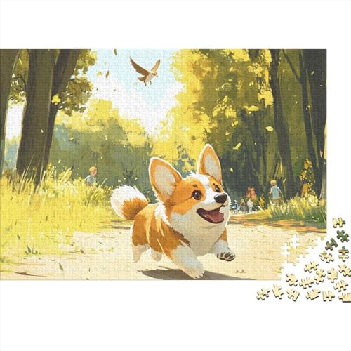Corgi Puzzle 1000 Teile Schwer Puzzle Spielzeug Pädagogisches Spiel Impossible Herausforderungsspielzeug Für Erwachsene Und Kinder Ab 14 Jahren 1000pcs (75x50cm) von BCAKDBDOE