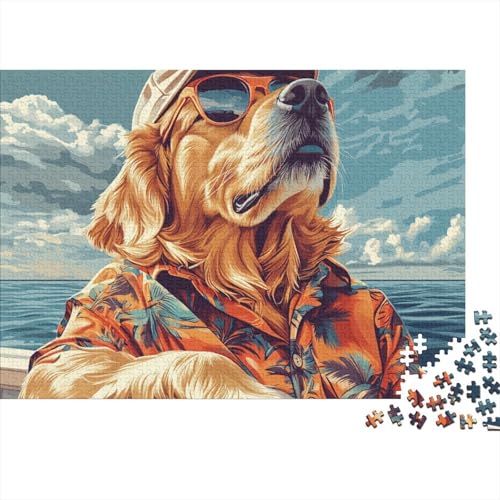 Der Labrador Retriever Puzzle 1000 Teile Schwer Puzzle Spielzeug Lernspiel Impossible Herausforderung Spielzeug Für Erwachsene Kinder (75x50cm) von BCAKDBDOE