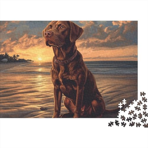 Der Labrador Retriever Puzzle 1000 Teile Schwer Puzzle Spielzeug Lernspiel Impossible Herausforderungsspielzeug Für Erwachsene Und Kinder Ab 14 Jahren (75x50cm) von BCAKDBDOE