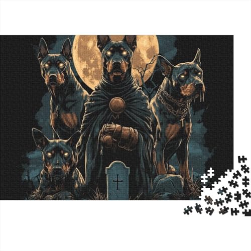 Doberman Puzzle 1000 Teile Schwer Puzzle Spielzeug Lernspiel Impossible Herausforderungsspielzeug Für Erwachsene Und Kinder Ab 12 Jahren 1000pcs (75x50cm) von BCAKDBDOE