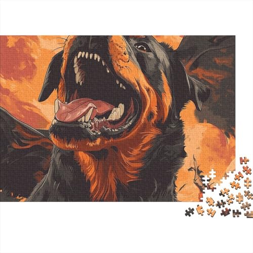 Doberman Puzzle 1000 Teile Schwer Puzzle Spielzeug Pädagogisches Spiel Impossible Herausforderung Spielzeug Für Erwachsene Kinder 1000pcs (75x50cm) von BCAKDBDOE