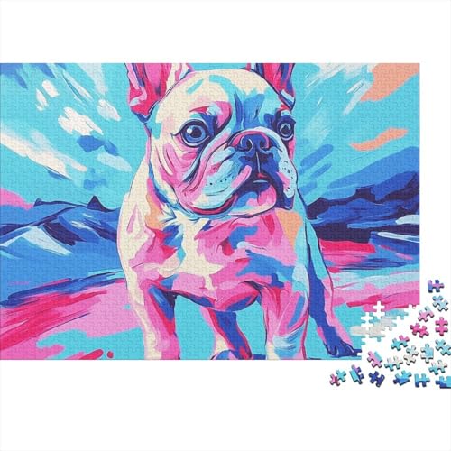 French Bulldog Puzzle 1000 Teile Schwer Puzzle Spielzeug Lernspiel Impossible Herausforderung Spielzeug Für Erwachsene Und Kinder Ab 14 Jahren 1000pcs (75x50cm) von BCAKDBDOE
