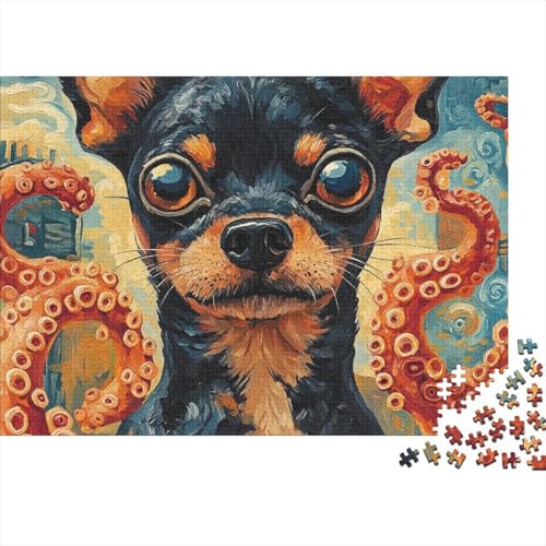 French Bulldog Puzzle 1000 Teile Schwer Puzzle Spielzeug Pädagogisches Spiel Impossible Herausforderung Spielzeug Für Erwachsene Kinder 1000pcs (75x50cm) von BCAKDBDOE