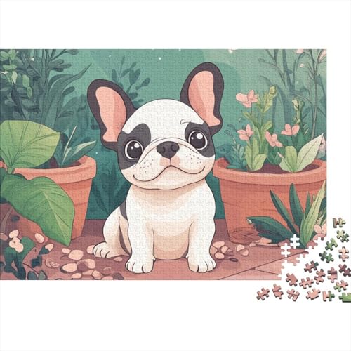 French Bulldog Puzzles 1000 Teile Schwer Puzzle Spielzeug Lernspiel Impossible Herausforderungsspielzeug Für Erwachsene Und Kinder Ab 14 Jahren 1000pcs (75x50cm) von BCAKDBDOE