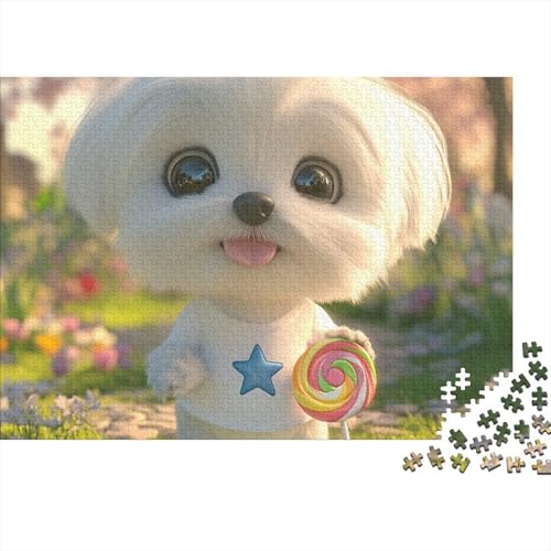Maltese Puzzle 1000-teilige Schwer Puzzle Spielzeug Lernspiel Impossible Herausforderung Spielzeug Für Erwachsene Und Kinder Ab 14 Jahren 1000pcs (75x50cm) von BCAKDBDOE