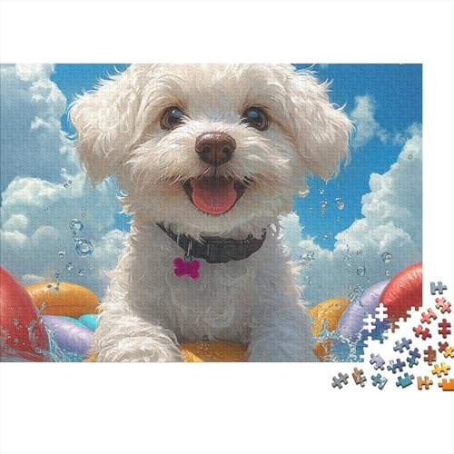 Maltese Puzzles 1000-teilige Schwer Puzzle Spielzeug Lernspiel Impossible Herausforderungsspielzeug Für Erwachsene Kinder 1000pcs (75x50cm) von BCAKDBDOE