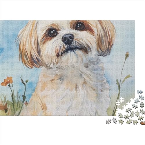 Papillon Dog Puzzles 1000 Teile Schwer Puzzle Spielzeug Pädagogisches Spiel Impossible Herausforderung Spielzeug Für Erwachsene Und Kinder Ab 14 Jahren 1000pcs (75x50cm) von BCAKDBDOE
