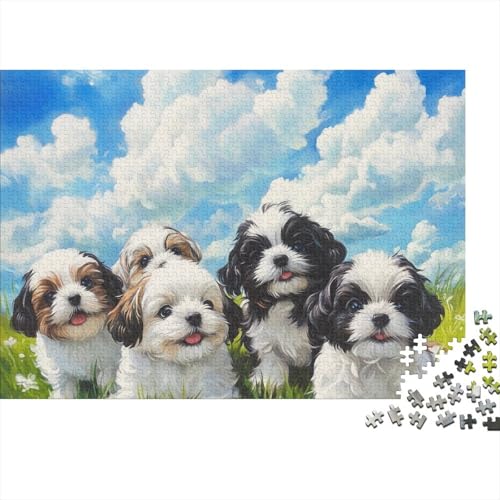 Pekingese Puzzle 1000-teilige Schwer Puzzle Spielzeug Lernspiel Impossible Herausforderungsspielzeug Für Erwachsene Und Kinder in Bewährter 1000pcs (75x50cm) von BCAKDBDOE