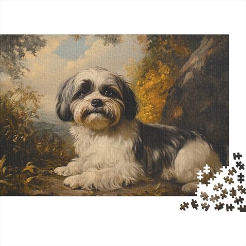 Pekingese Puzzle 1000-teilige Schwer Puzzle Spielzeug Lernspiel Impossible Herausforderungsspielzeug Für Erwachsene Und Kinder in Bewährter 1000pcs (75x50cm) von BCAKDBDOE