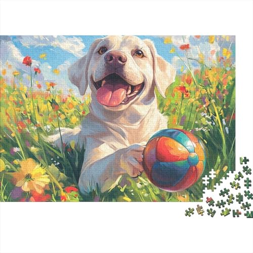 Puzzle 1000 Teile Der Labrador Retriever Schwer Puzzle Spielzeug Lernspiel Impossible Herausforderungsspielzeug Für Erwachsene Und Kinder in Bewährter (75x50cm) von BCAKDBDOE