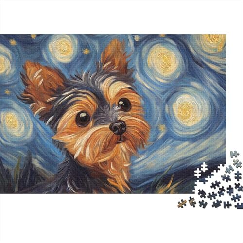 Puzzle 1000 Teile Schwer Puzzle Spielzeug Lernspiel Yorkshire Terrier Impossible Herausforderung Spielzeug Für Erwachsene Und Kinder in Bewährter (75x50cm) von BCAKDBDOE
