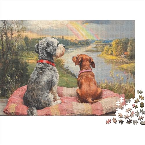 Puzzle 1000 Teile Schwer Puzzle Spielzeug Lernspiel Yorkshire Terrier Impossible Herausforderung Spielzeug Für Erwachsene Und Kinder in Bewährter (75x50cm) von BCAKDBDOE