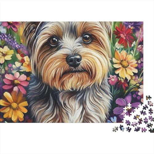 Puzzle 1000 Teile Schwer Puzzle Spielzeug Lernspiel Yorkshire Terrier Impossible Herausforderung Spielzeug Für Erwachsene Und Kinder in Bewährter (75x50cm) von BCAKDBDOE