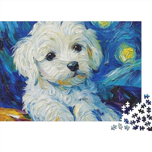 Puzzle 1000 Teile West Highland White Terrier Schwer Puzzle Spielzeug Lernspiel Impossible Herausforderungsspielzeug Für Erwachsene Und Kinder in Bewährter (75x50cm) von BCAKDBDOE