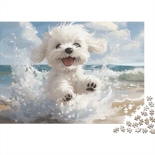 Puzzle 1000 Teile West Highland White Terrier Schwer Puzzle Spielzeug Lernspiel Impossible Herausforderungsspielzeug Für Erwachsene Und Kinder in Bewährter (75x50cm) von BCAKDBDOE