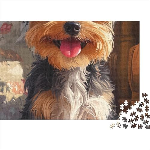 Puzzle 1000 Teile Yorkshire Terrier Schwer Puzzle Spielzeug Lernspiel Impossible Herausforderungsspielzeug Für Erwachsene Und Kinder in Bewährter (75x50cm) von BCAKDBDOE