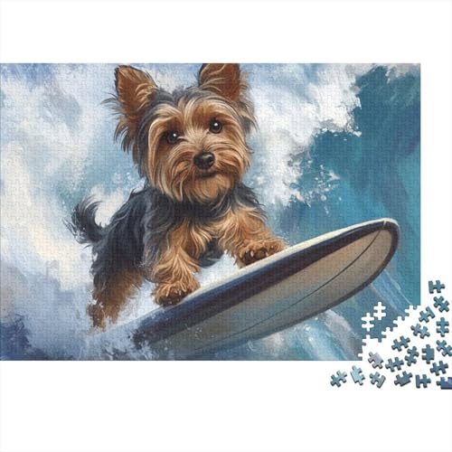 Puzzle 1000 Teile Yorkshire Terrier Schwer Puzzle Spielzeug Lernspiel Impossible Herausforderungsspielzeug Für Erwachsene Und Kinder in Bewährter (75x50cm) von BCAKDBDOE