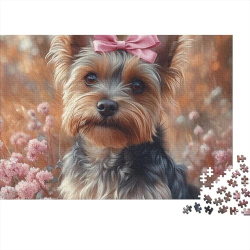 Puzzle Yorkshire Terrier 1000 Teile Schwer Puzzle Spielzeug Lernspiel Impossible Herausforderungsspielzeug Für Erwachsene Kinder (75x50cm) von BCAKDBDOE