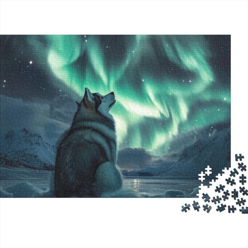 Sibirischer Husky Puzzle 1000 Teile Schwer Puzzle Spielzeug Lernspiel Impossible Herausforderungsspielzeug Für Erwachsene Und Kinder Ab 14 Jahren (75x50cm) von BCAKDBDOE