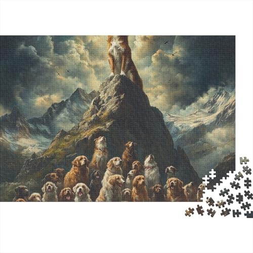 St. Bernard Puzzle 1000 Teile Schwer Puzzle Spielzeug Lernspiel Impossible Herausforderung Spielzeug Für Erwachsene Kinder (75x50cm) von BCAKDBDOE
