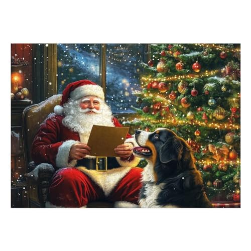 St. Bernard Puzzle 1000-teilige Schwer Puzzle Spielzeug Lernspiel Impossible Herausforderung Spielzeug Für Erwachsene Kinder 70x50cm von BCAKDBDOE