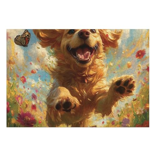 The Labrador Retriever Puzzle 1000 Teile Schwer Puzzle Spielzeug Lernspiel Impossible Herausforderung Spielzeug Für Erwachsene Und Kinder Ab 14 Jahren 38x26cm von BCAKDBDOE