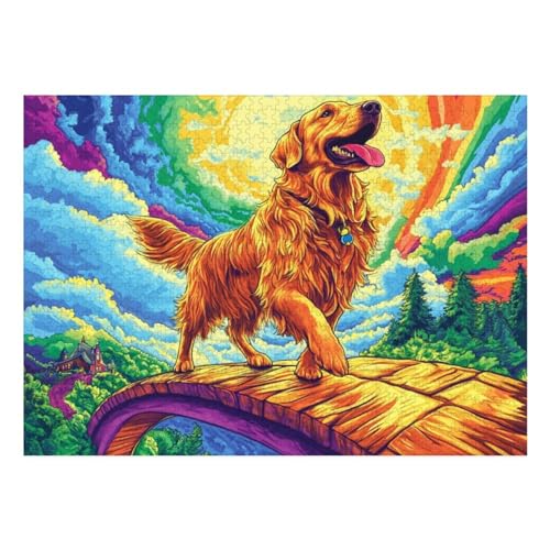 The Labrador Retriever Puzzle 1000 Teile Schwer Puzzle Spielzeug Pädagogisches Spiel Impossible Herausforderung Spielzeug Für Erwachsene Kinder 70x50cm von BCAKDBDOE