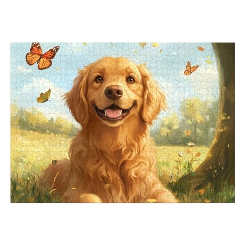The Labrador Retriever Puzzle 1000 Teile Schwer Puzzle Spielzeug Pädagogisches Spiel Impossible Herausforderung Spielzeug Für Erwachsene Und Kinder Ab 14 Jahren 70x50cm von BCAKDBDOE