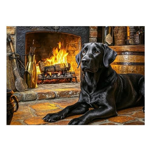 The Labrador Retriever Puzzle 1000 Teile Schwer Puzzle Spielzeug Pädagogisches Spiel Impossible Herausforderung Spielzeug Für Erwachsene Und Kinder in Bewährter 70x50cm von BCAKDBDOE