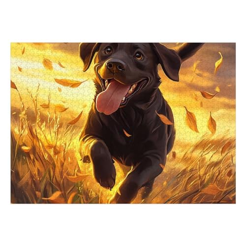 The Labrador Retriever Puzzle 1000 Teile Schwer Puzzle Spielzeug Pädagogisches Spiel Impossible Herausforderung Spielzeug Für Erwachsene Und Kinder in Bewährter 70x50cm von BCAKDBDOE