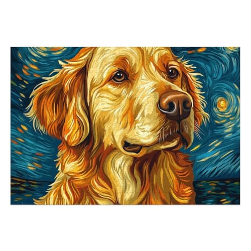 The Labrador Retriever Puzzle 1000 Teile Schwer Puzzle Spielzeug Pädagogisches Spiel Impossible Herausforderungsspielzeug Für Erwachsene Kinder 38x26cm von BCAKDBDOE