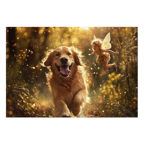 The Labrador Retriever Puzzle 1000 Teile Schwer Puzzle Spielzeug Pädagogisches Spiel Impossible Herausforderungsspielzeug Für Erwachsene Kinder 38x26cm von BCAKDBDOE