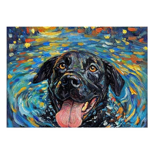 The Labrador Retriever Puzzle 1000-teilige Schwer Puzzle Spielzeug Lernspiel Impossible Herausforderungsspielzeug Für Erwachsene Und Kinder in Bewährter 70x50cm von BCAKDBDOE