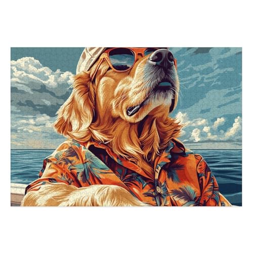 The Labrador Retriever Puzzle 1000-teilige Schwer Puzzle Spielzeug Pädagogisches Spiel Impossible Herausforderung Spielzeug Für Erwachsene Und Kinder in Bewährter 38x26cm von BCAKDBDOE