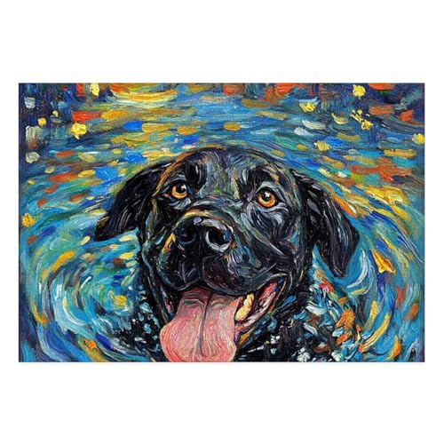 The Labrador Retriever Puzzles 1000 Teile Schwer Puzzle Spielzeug Lernspiel Impossible Herausforderung Spielzeug Für Erwachsene Und Kinder Ab 12 Jahren 38x26cm von BCAKDBDOE