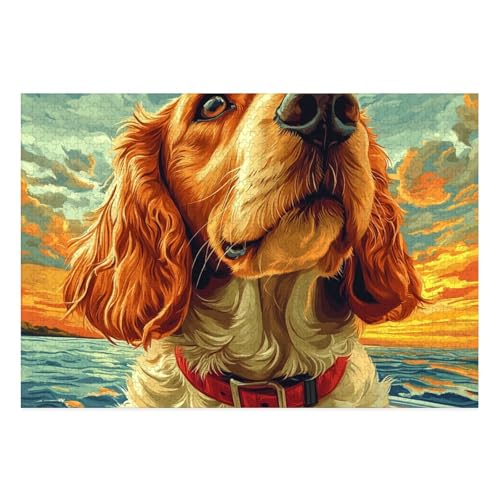 The Labrador Retriever Puzzles 1000 Teile Schwer Puzzle Spielzeug Lernspiel Impossible Herausforderung Spielzeug Für Erwachsene Und Kinder Ab 14 Jahren 38x26cm von BCAKDBDOE