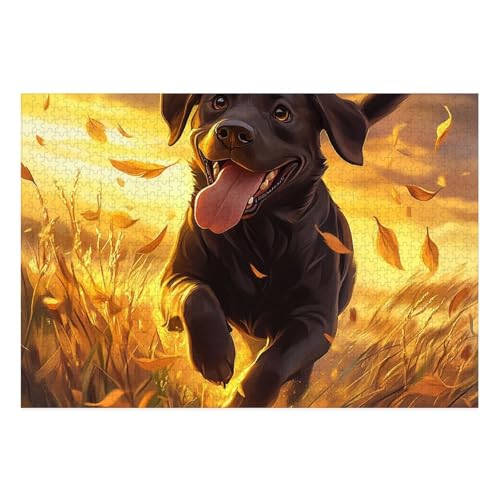 The Labrador Retriever Puzzles 1000 Teile Schwer Puzzle Spielzeug Lernspiel Impossible Herausforderung Spielzeug Für Erwachsene Und Kinder in Bewährter 38x26cm von BCAKDBDOE