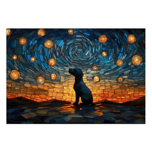 The Labrador Retriever Puzzles 1000 Teile Schwer Puzzle Spielzeug Lernspiel Impossible Herausforderung Spielzeug Für Erwachsene Und Kinder in Bewährter 38x26cm von BCAKDBDOE