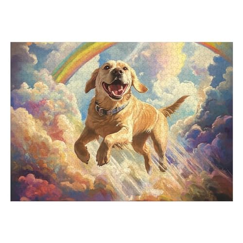 The Labrador Retriever Puzzles 1000 Teile Schwer Puzzle Spielzeug Lernspiel Impossible Herausforderungsspielzeug Für Erwachsene Kinder 70x50cm von BCAKDBDOE