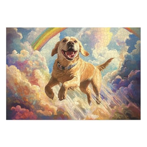 The Labrador Retriever Puzzles 1000 Teile Schwer Puzzle Spielzeug Lernspiel Impossible Herausforderungsspielzeug Für Erwachsene Und Kinder Ab 12 Jahren 38x26cm von BCAKDBDOE