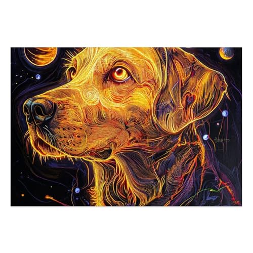 The Labrador Retriever Puzzles 1000 Teile Schwer Puzzle Spielzeug Pädagogisches Spiel Impossible Herausforderungsspielzeug Für Erwachsene Und Kinder in Bewährter 38x26cm von BCAKDBDOE