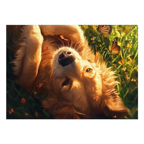 The Labrador Retriever Puzzles 1000-teilige Schwer Puzzle Spielzeug Lernspiel Impossible Herausforderungsspielzeug Für Erwachsene Und Kinder in Bewährter 70x50cm von BCAKDBDOE