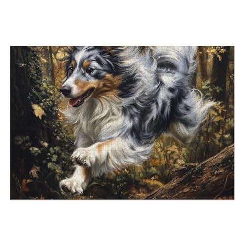 Tibetan Mastiff Puzzle 1000 Teile Schwer Puzzle Spielzeug Lernspiel Impossible Herausforderungsspielzeug Für Erwachsene Kinder 38x26cm von BCAKDBDOE