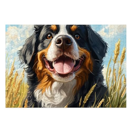 Tibetan Mastiff Puzzle 1000 Teile Schwer Puzzle Spielzeug Lernspiel Impossible Herausforderungsspielzeug Für Erwachsene Und Kinder Ab 14 Jahren 38x26cm von BCAKDBDOE